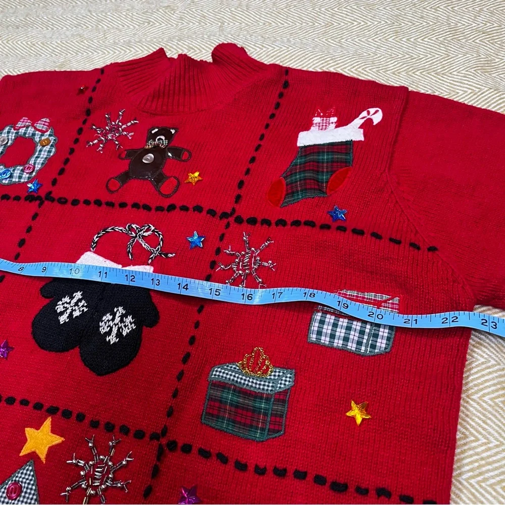 Karen Scott Sweater Women’s L Christmas Holiday‎ Pullover Sweater Knit Cotton
